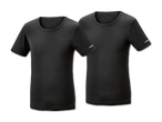 Zwei schwarze Parkside T-Shirts liegen nebeneinander.