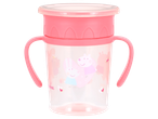 Pink Peppa Pig sippy cup with handles.