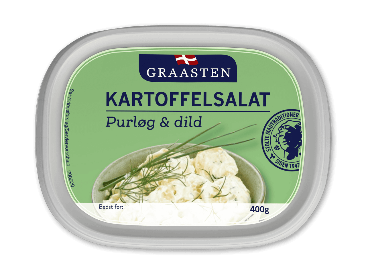 Kartoffelsalat med purløg og dild, 400g