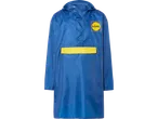 Lidl blue hooded raincoat.