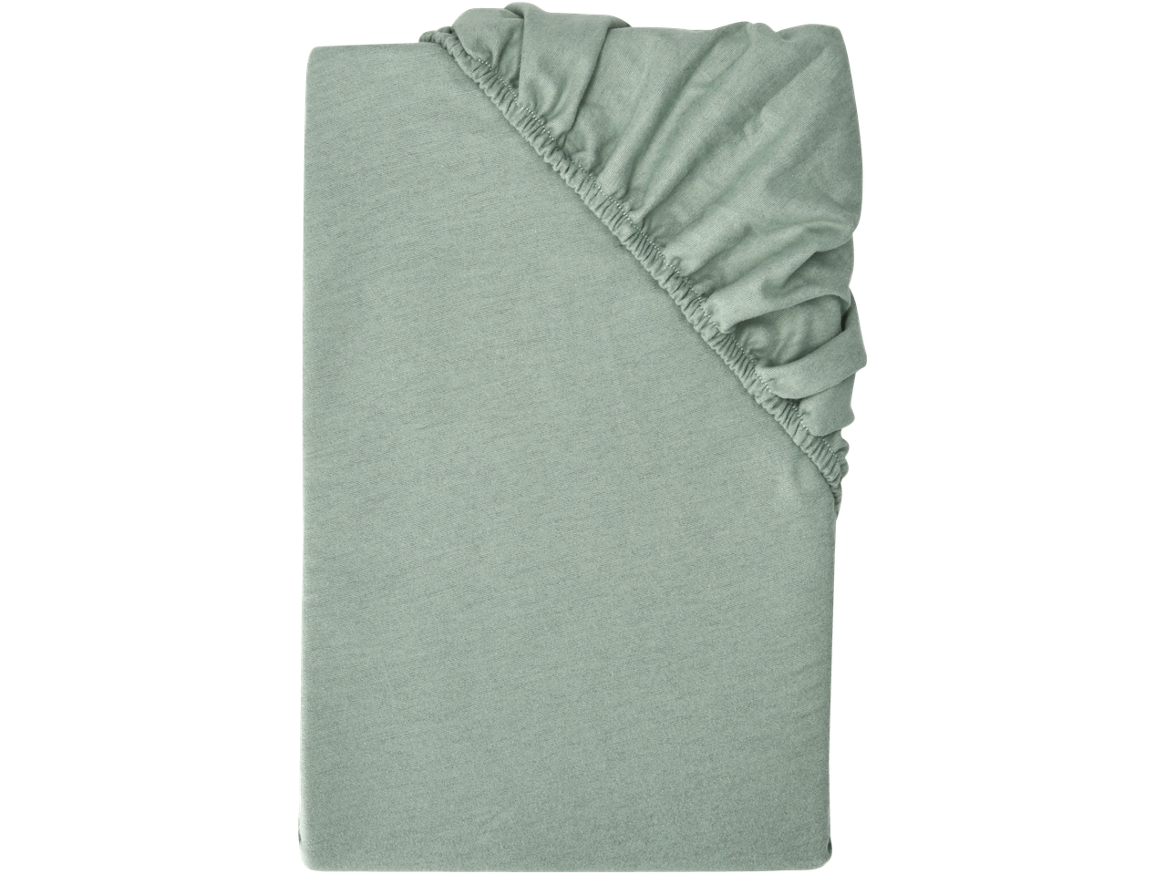 LIVARNO flanelinė paklodė su guma šviesiai žalios spalvos