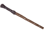 A brown Harry Potter costume wand with a textured handle.