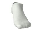 Single white ankle sock, isolated on a white background.