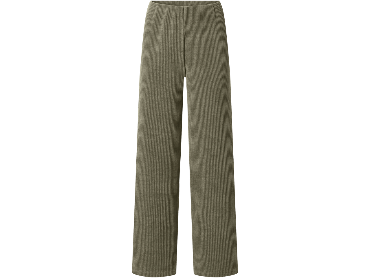 esmara® moteriškos briaunotos kelnės alyvuogių žalios spalvos