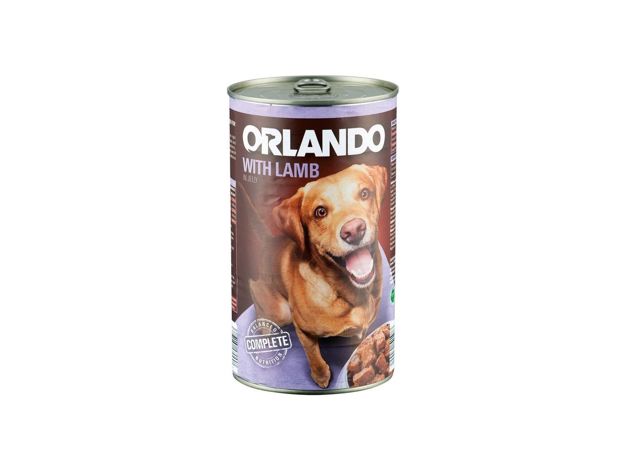 Orlando: Canned dog food, lamb flavor.