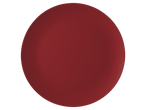 A single, round, dark red plate from the Livarno Home assortment.
