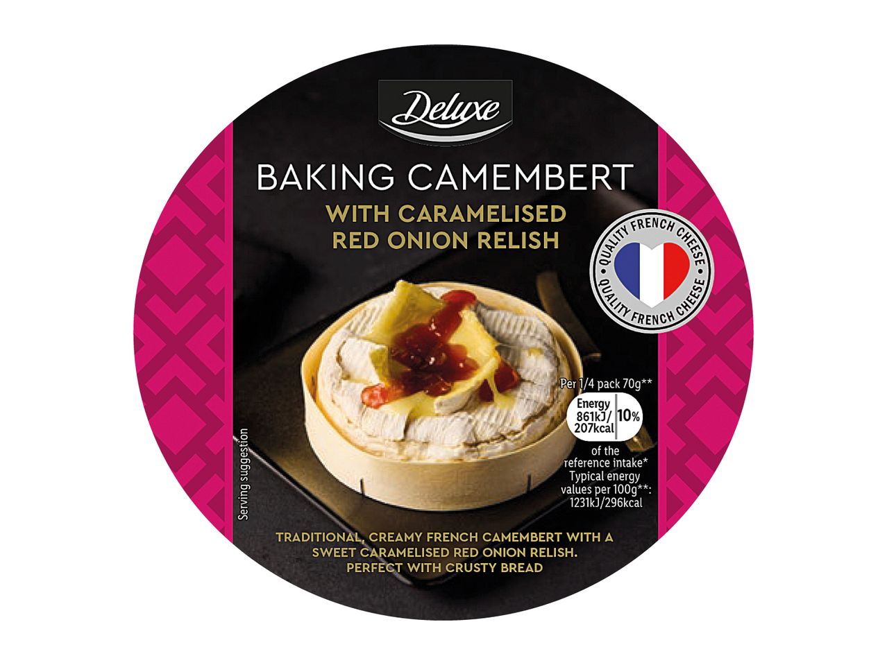 Deluxe Baking Camembert with Caramelised Red Onion Relish