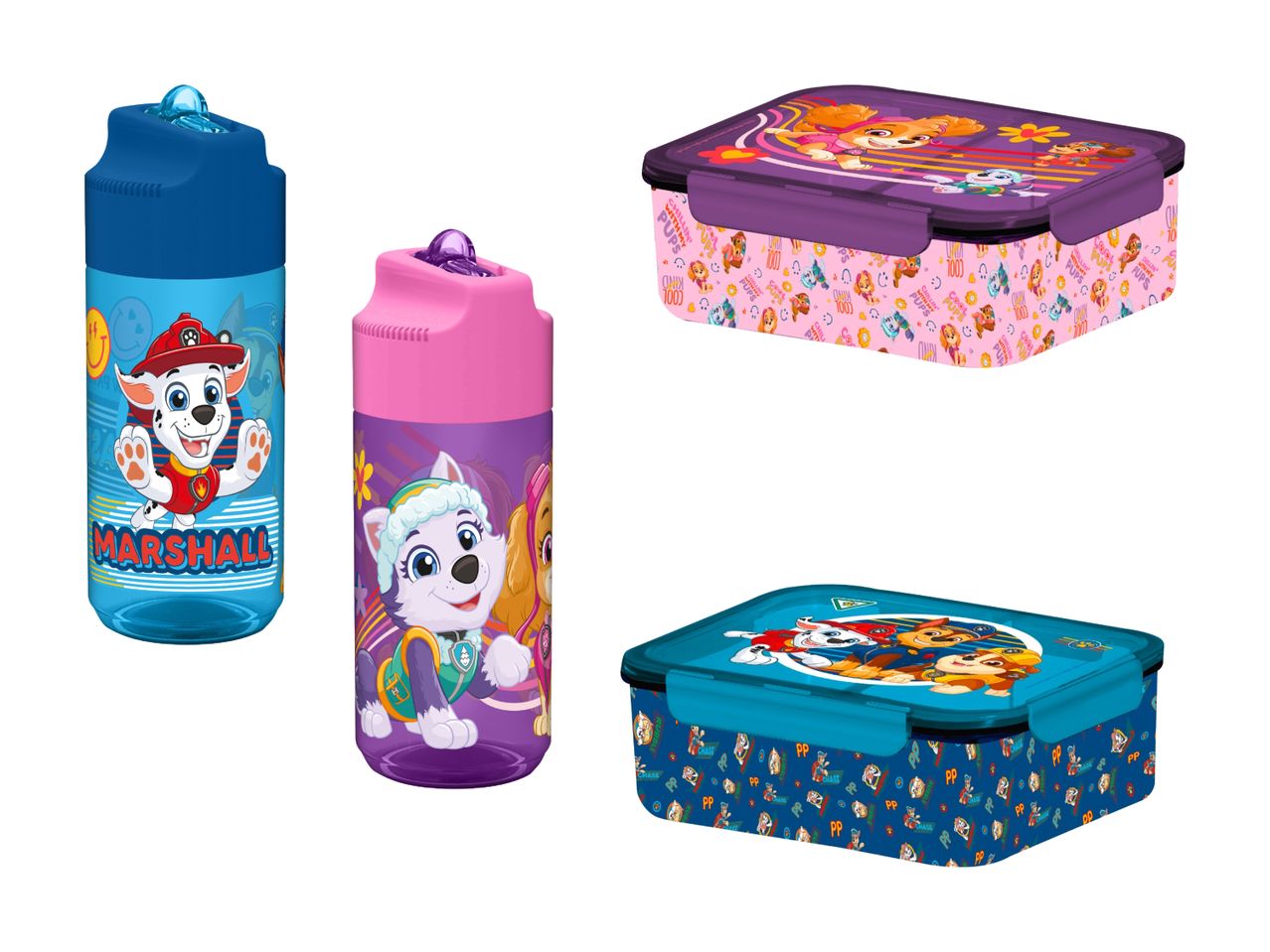 Paw Patrol madkasse og drikkedunk sæt til børn.