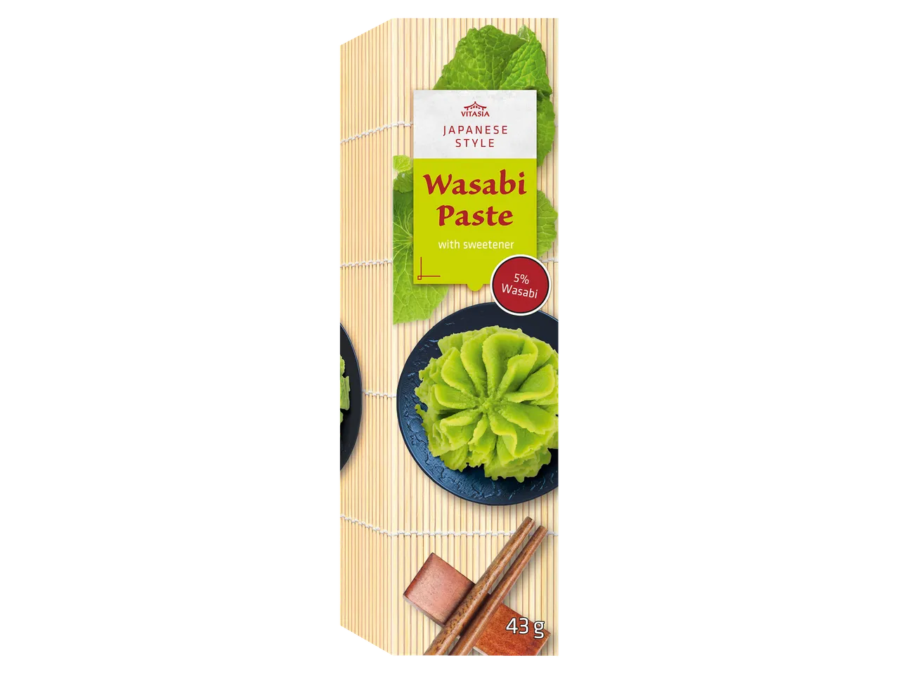 Vitasia Wasabipasta, Japanse stijl, met zoetstof.