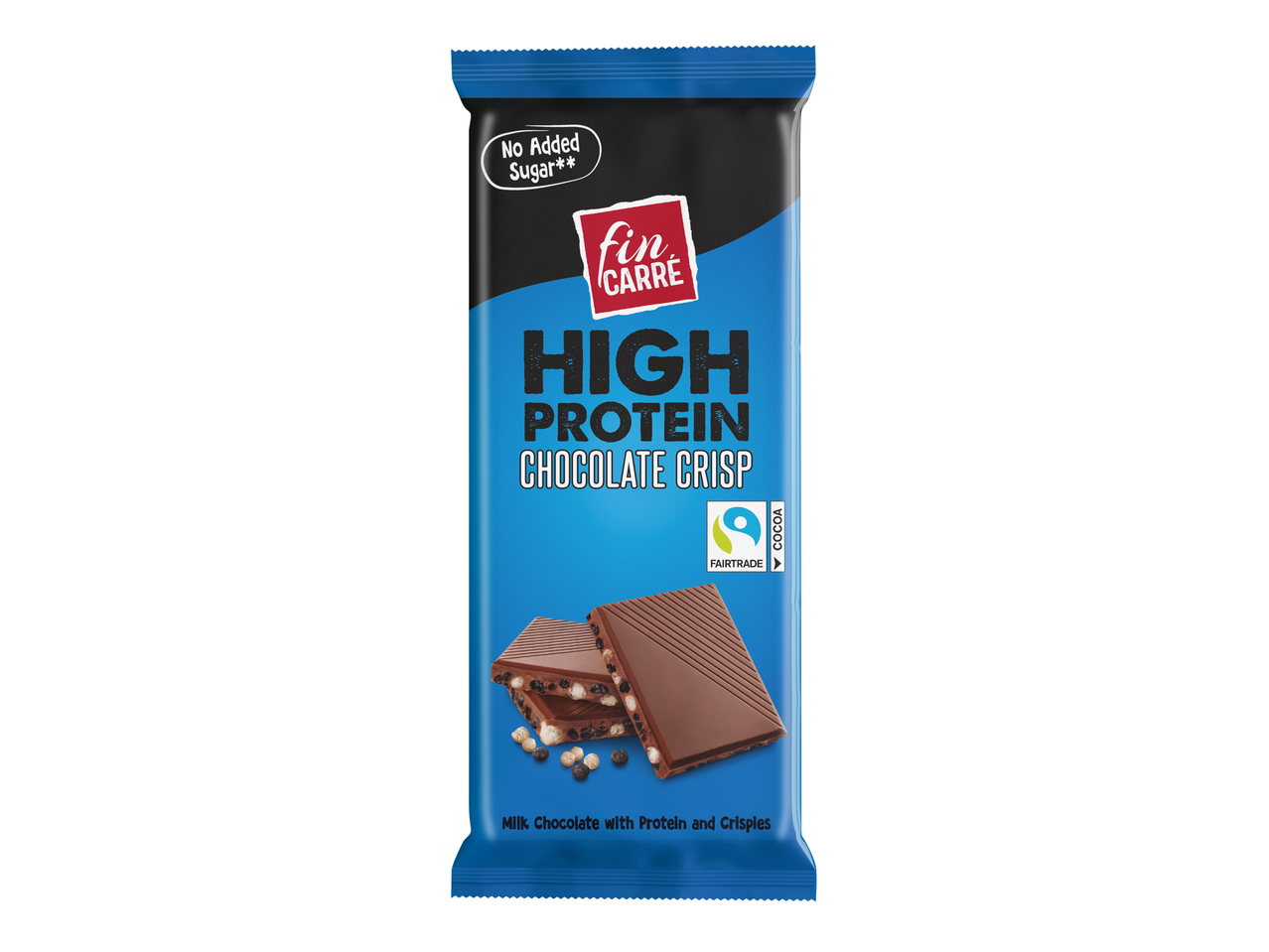 Fin Carre magas fehérjetartalmú tejcsokoládé ropogóssal.