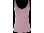 Pink lace-trimmed tank top.
