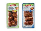 To pakker Dulano frikadeller: en med grøntsager af kalkun- og kyllingekød, en af grisekød.