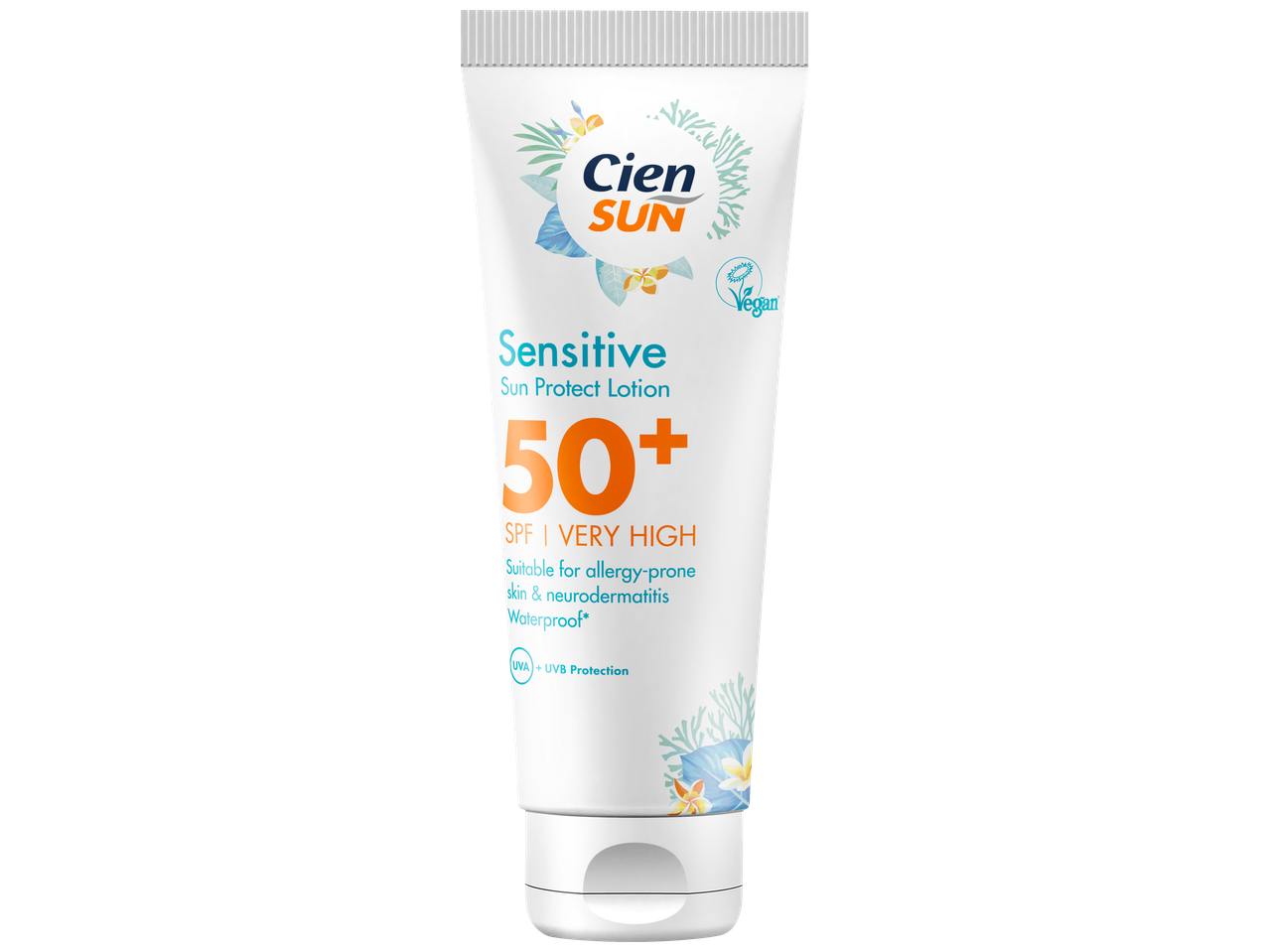 Cien Sun Sensitive SPF 50+ zonnebrandcrème voor gevoelige huid.
