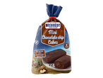 Paquet de mini gâteaux aux pépites de chocolat avec un fourrage noisette-chocolat.