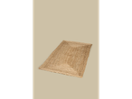 Rectangular jute rug in natural color.