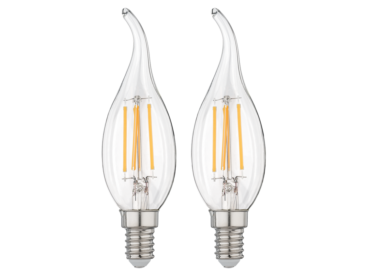 LIVARNO home λάμπες LED filament, 2 τεμάχια, σχήμα κεριού