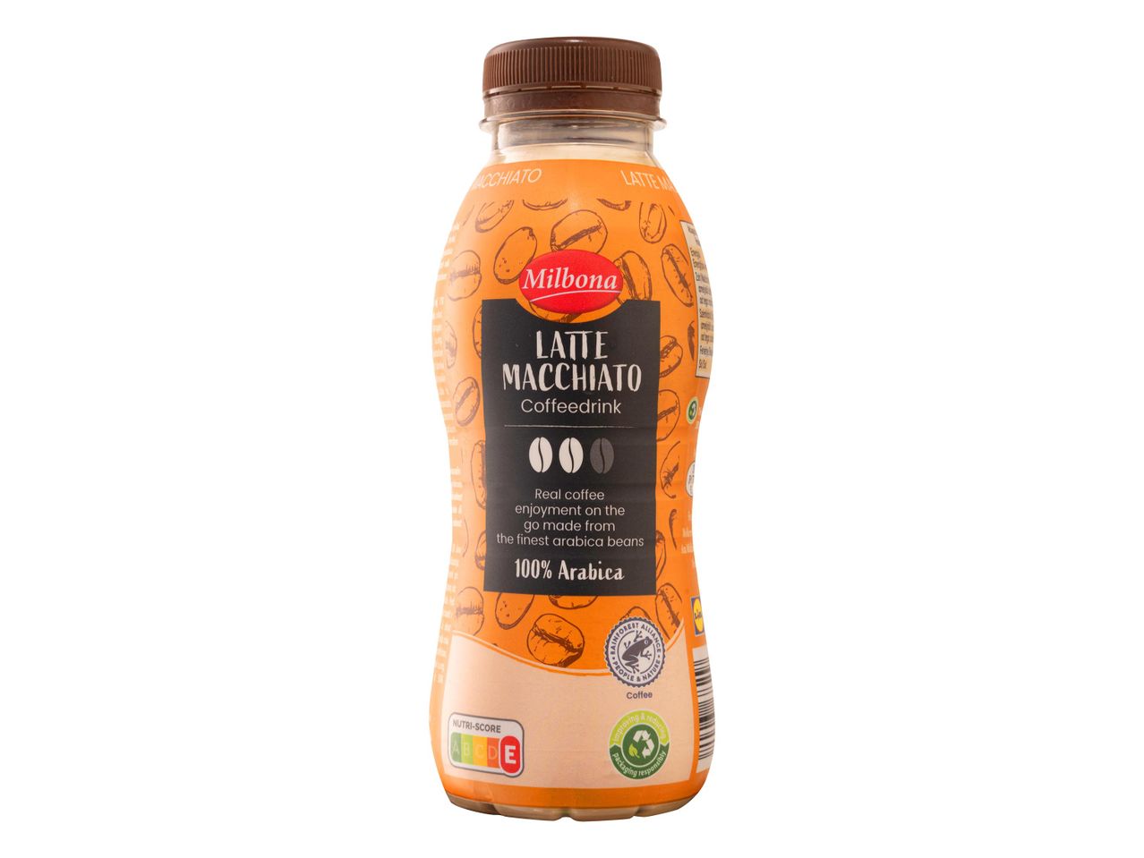 Milbona Latte Macchiato kávéital palackban.