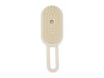 Handheld massage brush with soft bristles and a roller ball