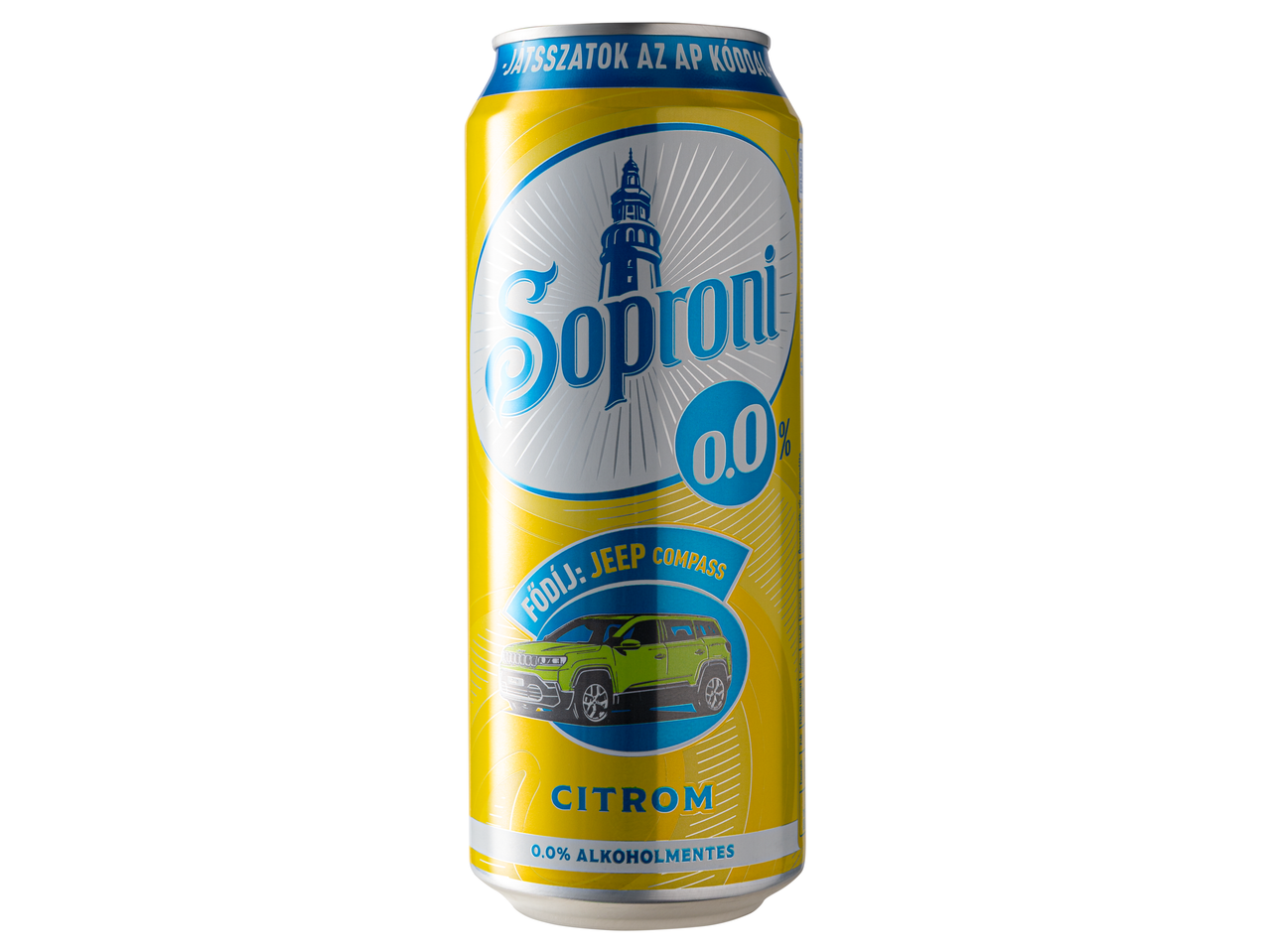 Soproni 0% Citrom alkoholmentes sör, nyereményjátékkal: Jeep Compass.