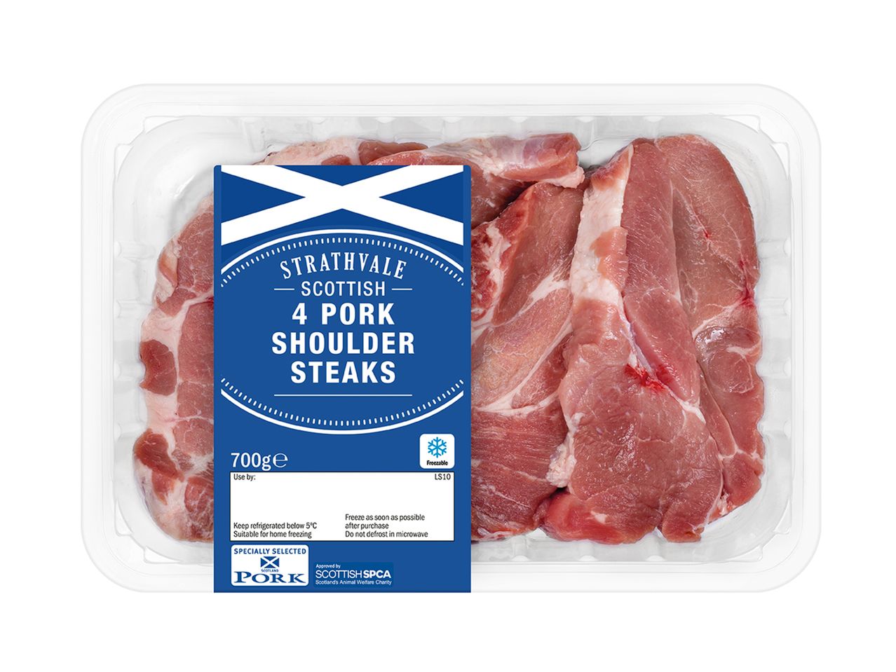 Go to full screen view: Strathvale Scottish 4 Pork Shoulder Steaks - Image 1