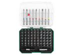 Parkside® bit and socket set in a box, including long and short bits.