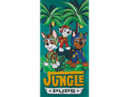 Toalha de praia Paw Patrol com tema de selva.