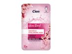 Cien Glow Boost tissue mask with sakura and hyaluronic acid.