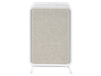Purificator de aer LIVARNO cu panou frontal din țesătură bej și picioare albe.