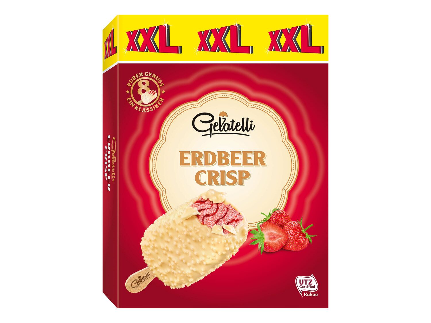Stieleis Gelatelli Crisp XXL - Lidl Erdbeer Deutschland