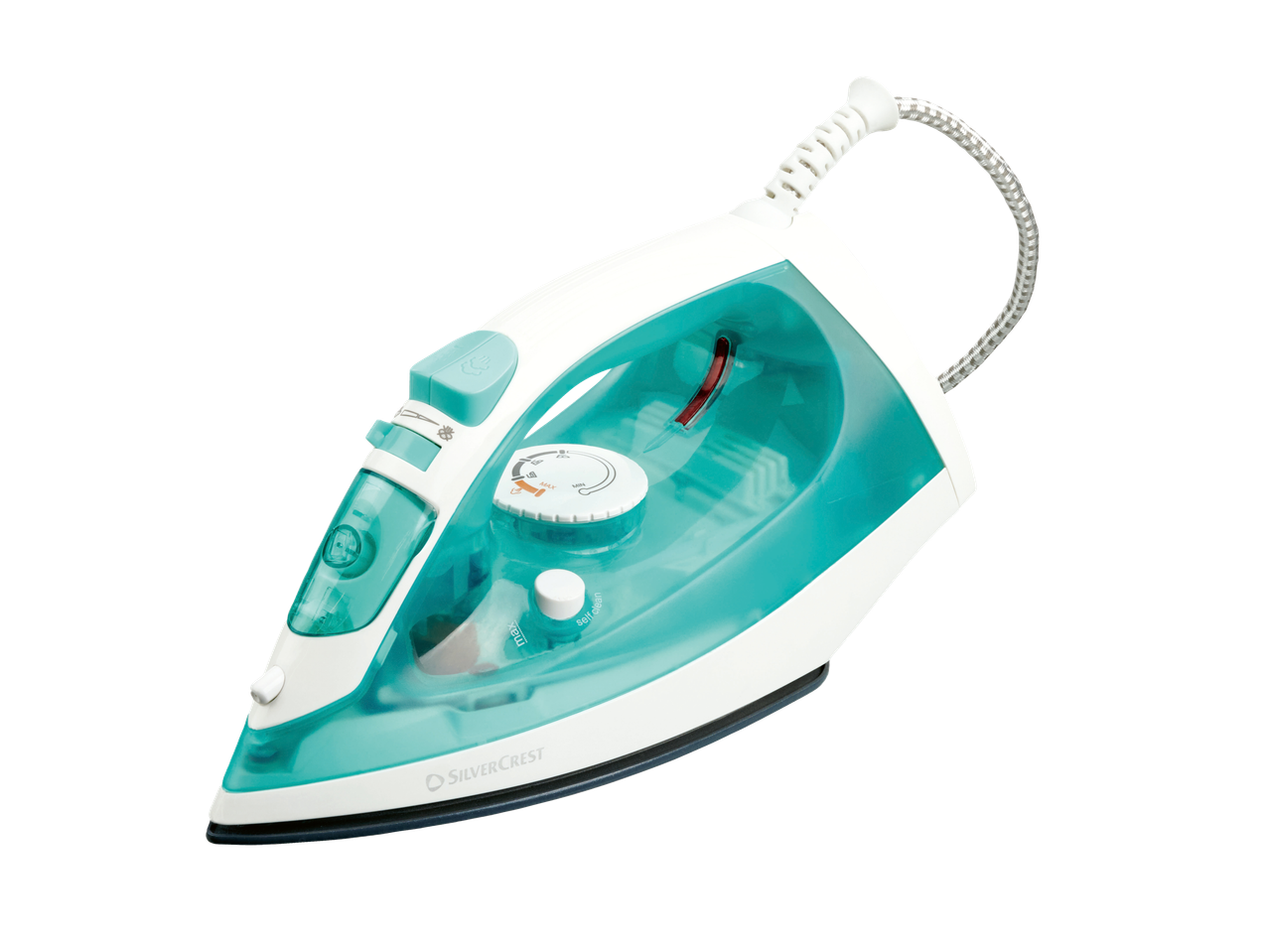 Silvercrest® garinis lygintuvas baltos ir turkio spalvos