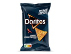 Een zak tortillachips met de smaak sweet chilli pepper.