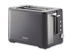 Eine dunkelgraue SilverCrest Toaster mit verschiedenen Funktionen.