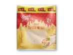 En pakke Snack Day XXL Plain Tortilla Wraps med 12 stk. og en vægt på 740g.