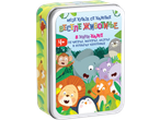 Кутија мини-књига са веселим животињама за читање, мозгање, бојење и лепљење налепница, 4+