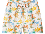 Calções de banho LUPILU com estampado colorido de dinossauros e palmeiras.