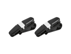 Two black ULTIMATE SPEED® car sun visor clips with silver accents.