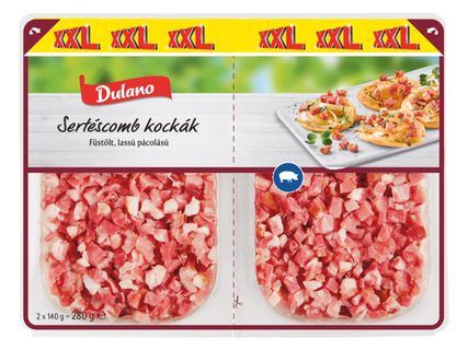 Sertéscombkockák