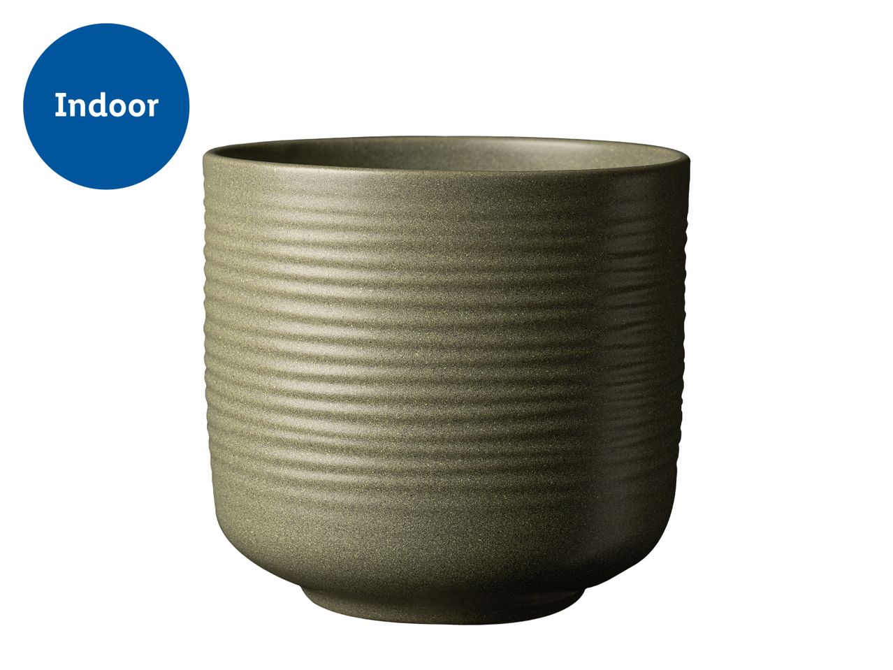 Indoor plant pot in a textured green finish