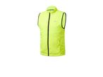 Crivit men's neon yellow running vest with black trim and zipper
