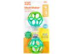 Green and teal easy-grasp shaker toy with rattle sounds, suitable for 0M+ for listening and fine motor skills.