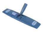 Blue flat mop head with a light blue handle attachment, angled on a white background.