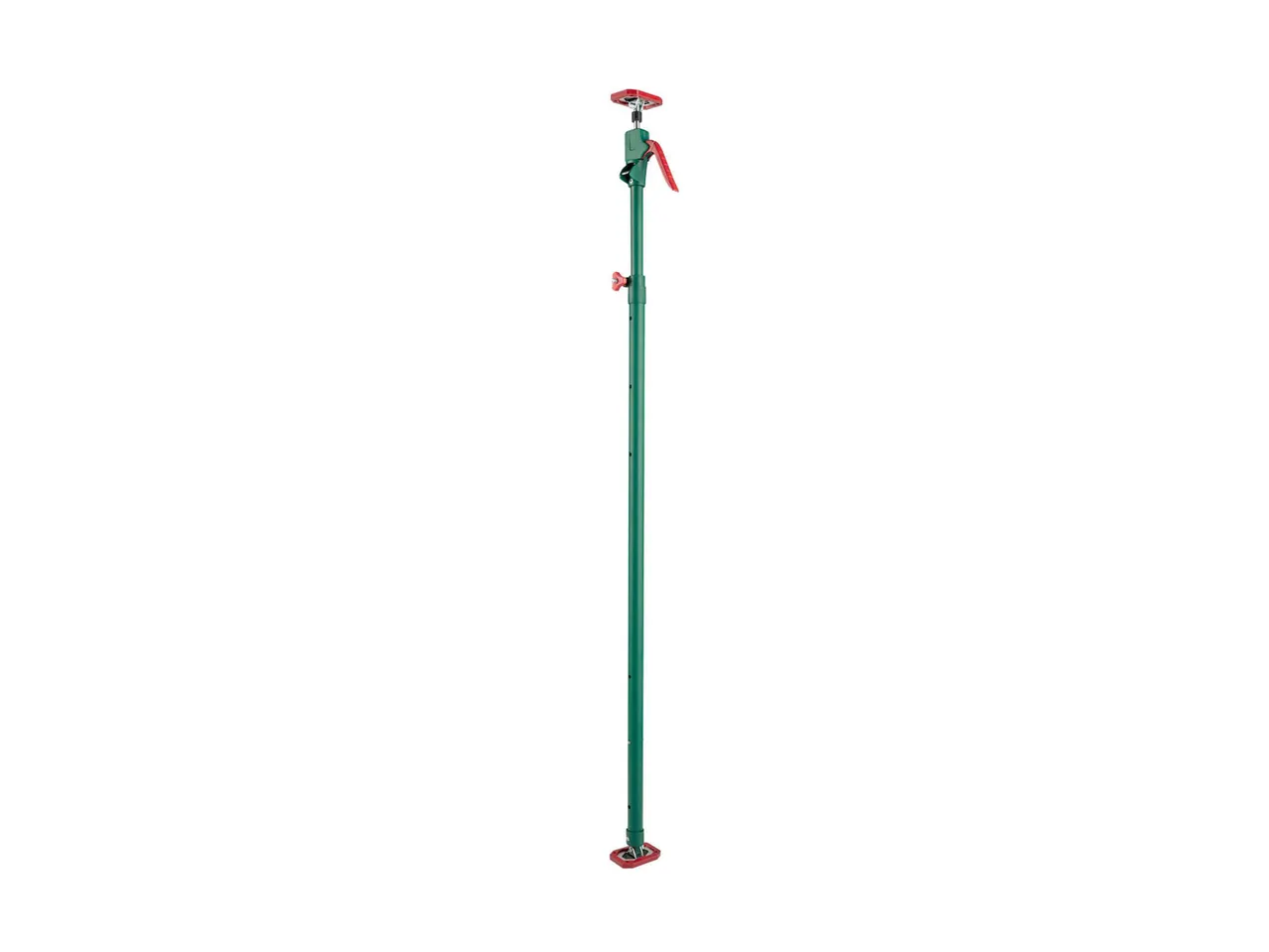 A green and red adjustable Ceiling Support Rod for construction or DIY projects.