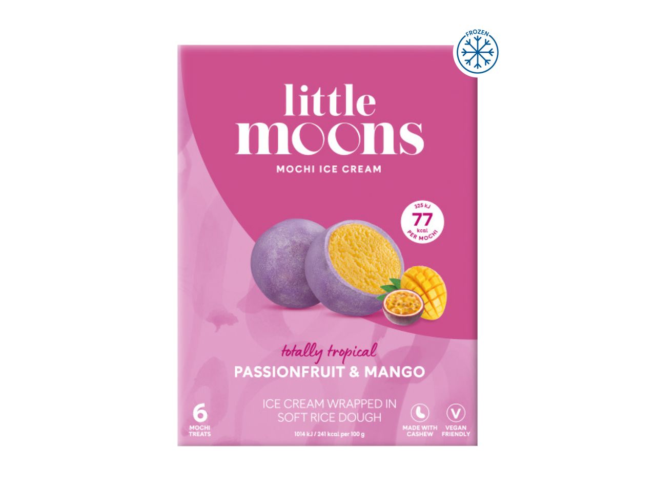 Little Moons mochi ice cream, plum & salted caramel flavor.