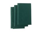 Three folded dark green garden fleece sheets stacked on a white background