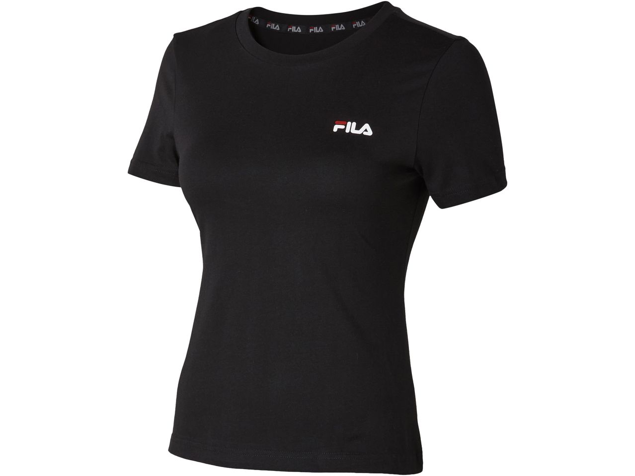 A black Fila women's short-sleeve t-shirt.