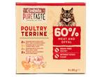 Coshida PureTaste: kip-, rund- en kalkoenpaté voor katten, graanvrij en zonder toegevoegde suiker.