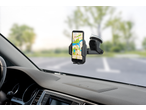 ULTIMATE SPEED® Car Smartphone Holder with a phone displaying a map, mounted on a car windshield.