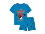 Boy's blue pajamas featuring a 'Monkeys PJs' graphic.