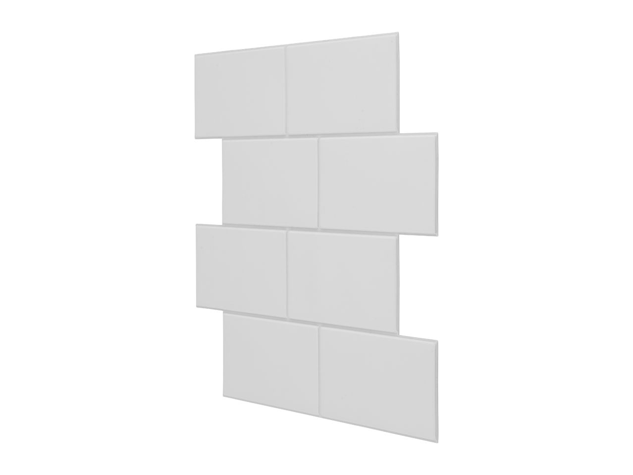 White subway tile peel and stick backsplash