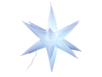 LIVARNO home Inflatable LED Christmas Star, white, illuminated on black background